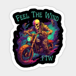 Skeleton Motorcycle (Front & Back) Sticker